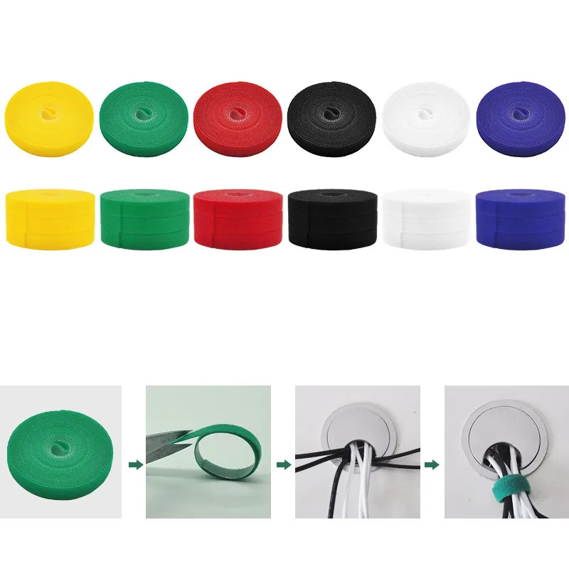 Cable Velcro Strap - 1/2/3 Stuks Herbruikbare 5M Kabel Organizer