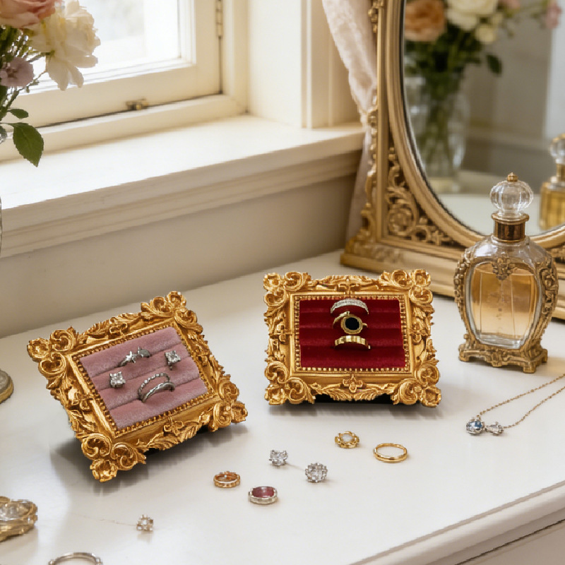 Desk Setup Vintage - Vintage fotolijst ring displaystandaard thuis kaptafel