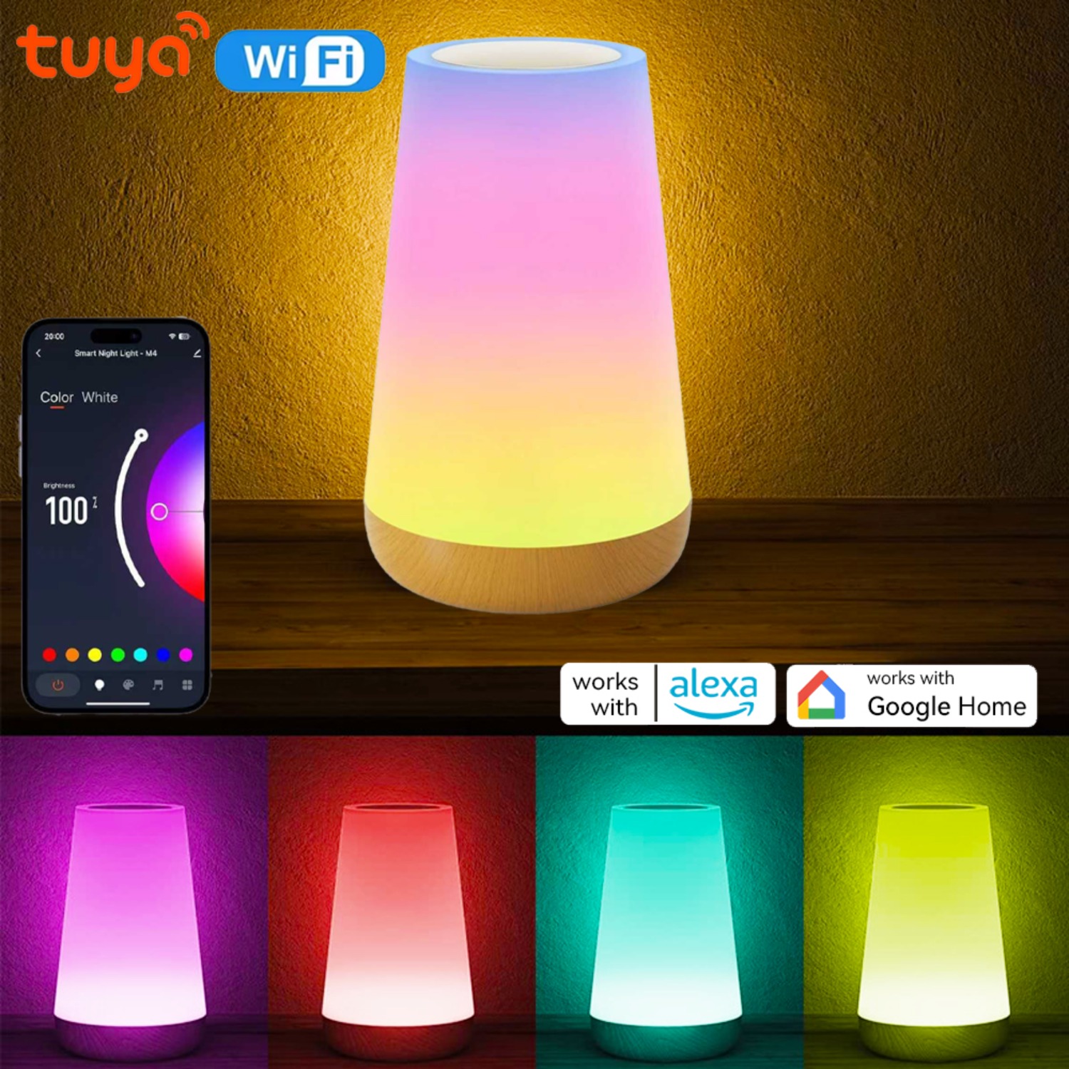 Desk Setup Rgb - USB Oplaadbare Tuya WiFi Slimme Tafellamp