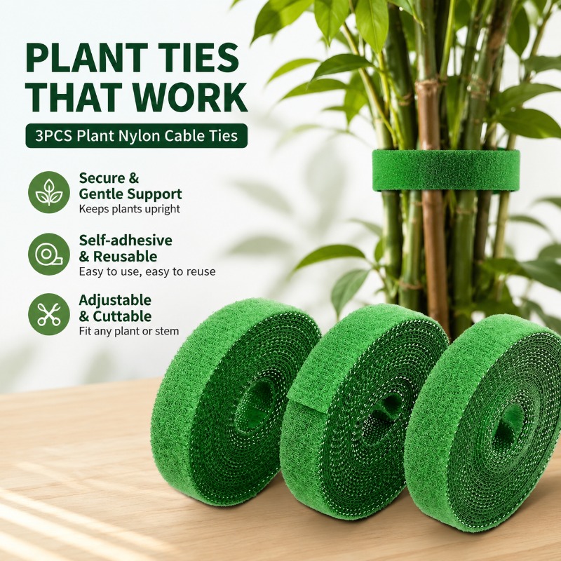 Cable Velcro Strap - Groene plantenband met klittenband, rankenband, boombevestigingsband,