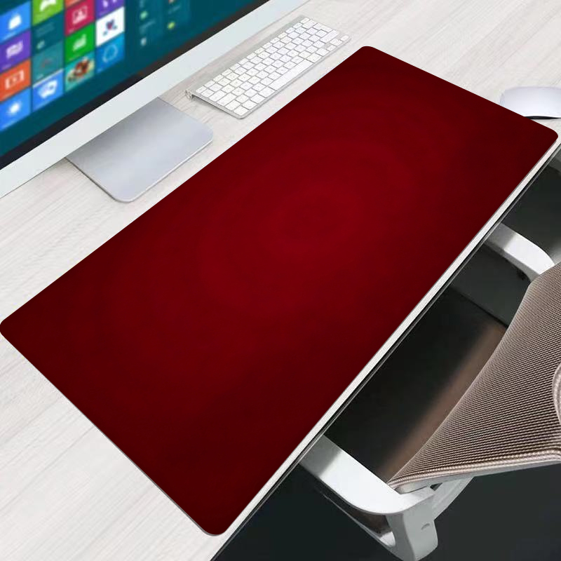 Desk Setup Pink - Rode muismat Kantoorverlengde bureaumatten 90x40cm Rubber