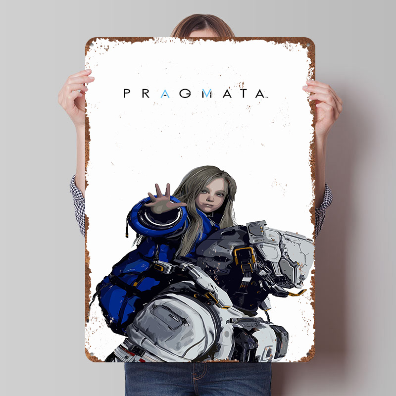 Desk Setup Vintage - Pragmata Game Character Metal Poster Aangepaste