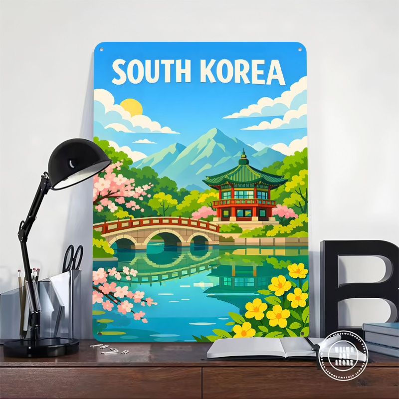 Zuid-Korea reisposter op maat  - Desk Setup Vintage recensie en prijs