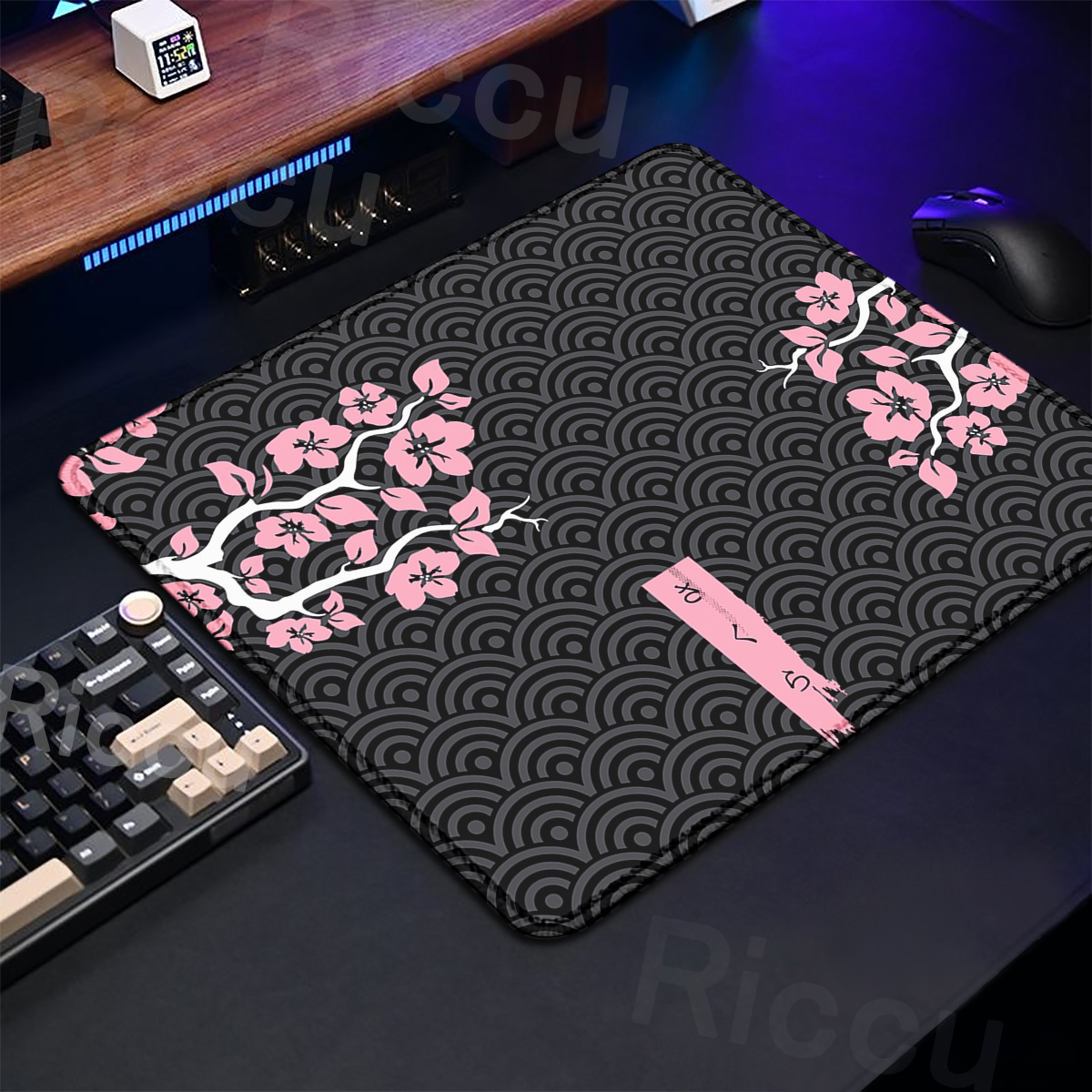 Paarse Sakura Tafelpad Gaming  - Desk Setup Pink recensie en prijs