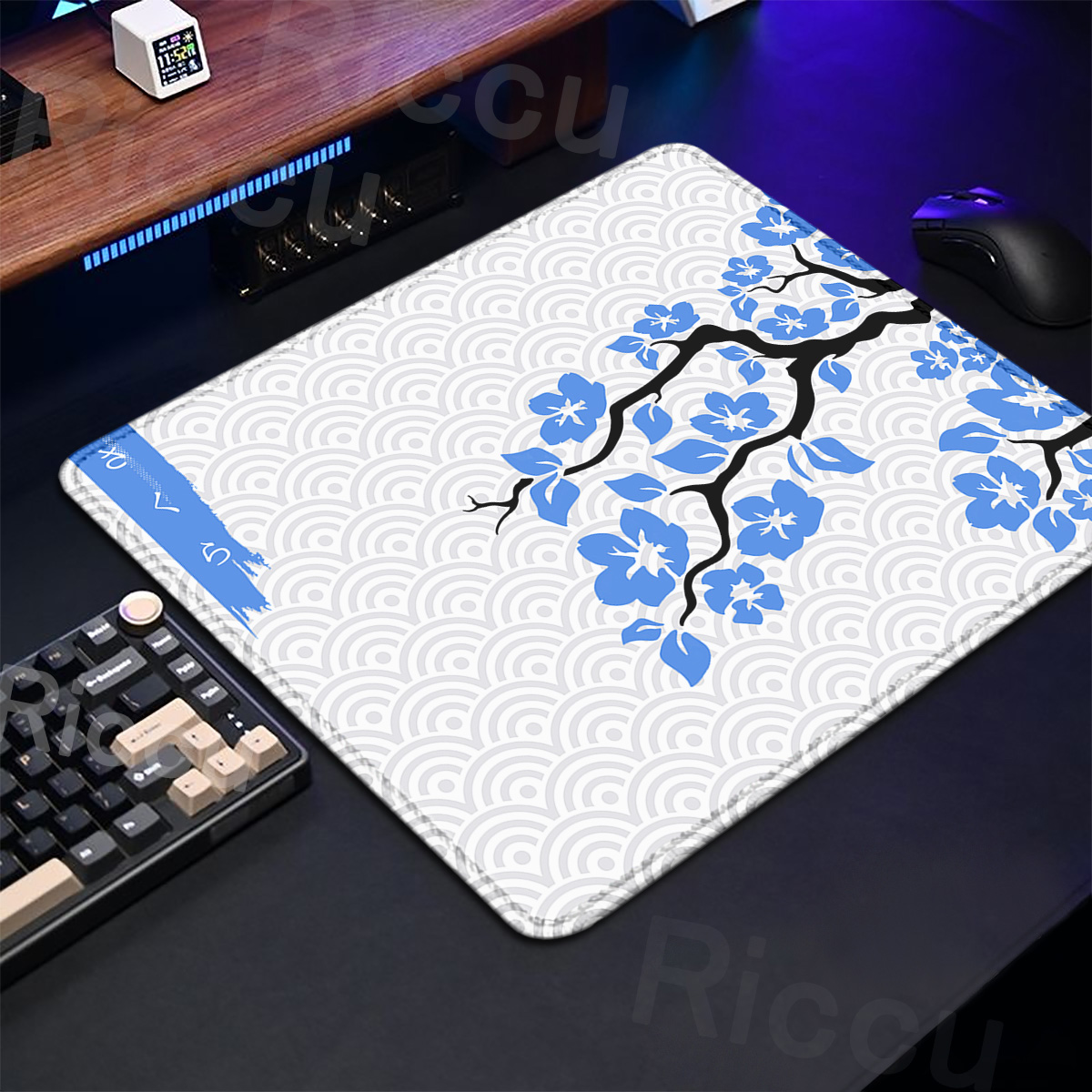 Paarse Sakura Tafelpad Gaming  - Desk Setup Pink recensie en prijs