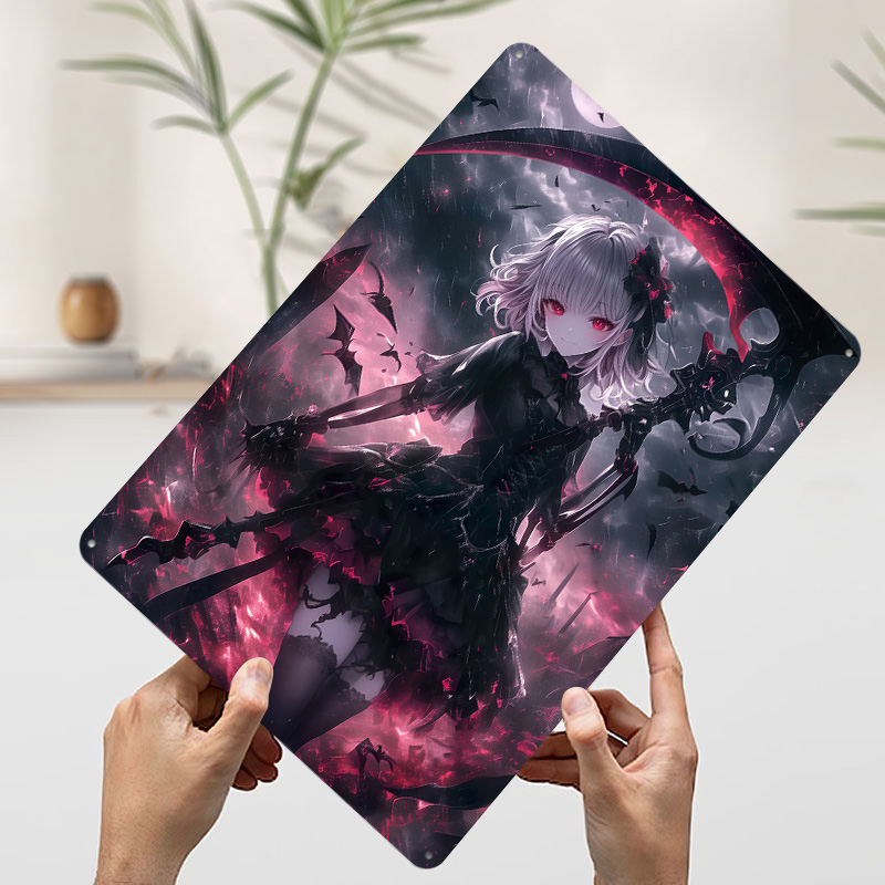 Demon Grim Reaper Girl Poster  - Desk Setup Vintage recensie en prijs