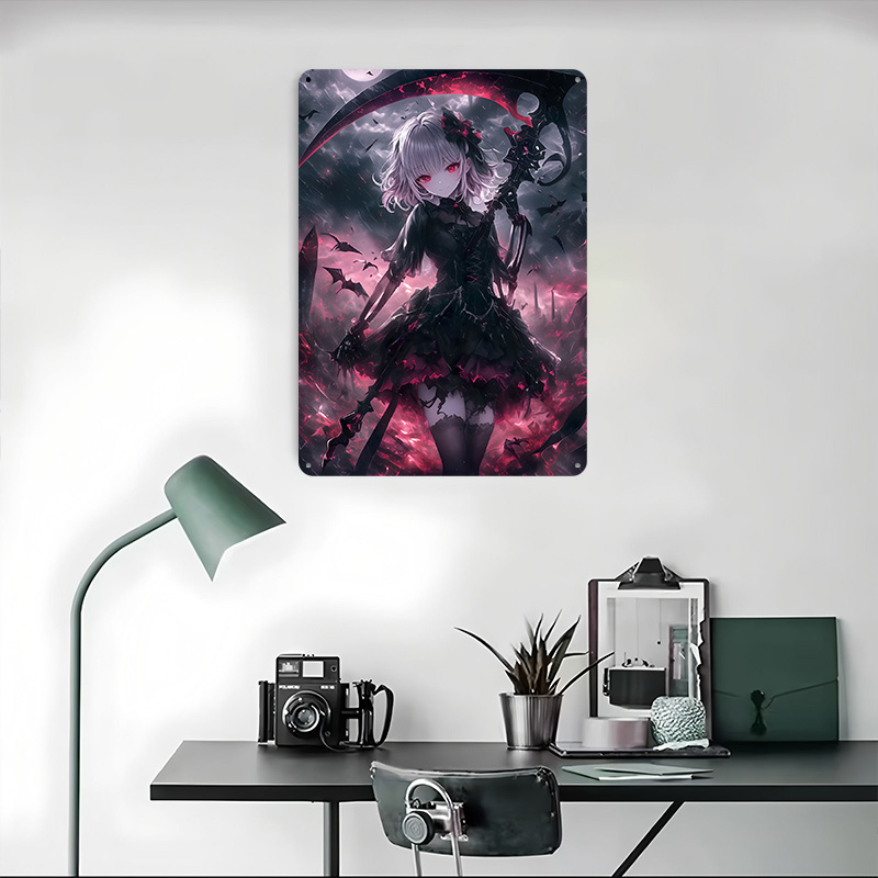 Demon Grim Reaper Girl Poster  - Desk Setup Vintage recensie en prijs