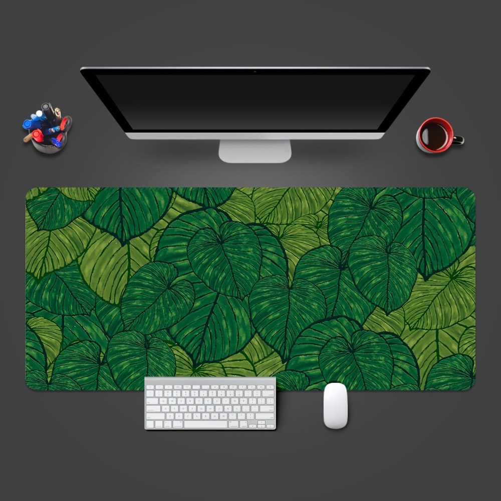 Uitbreidbare muismat met tropi - Desk Setup With Plants recensie en prijs