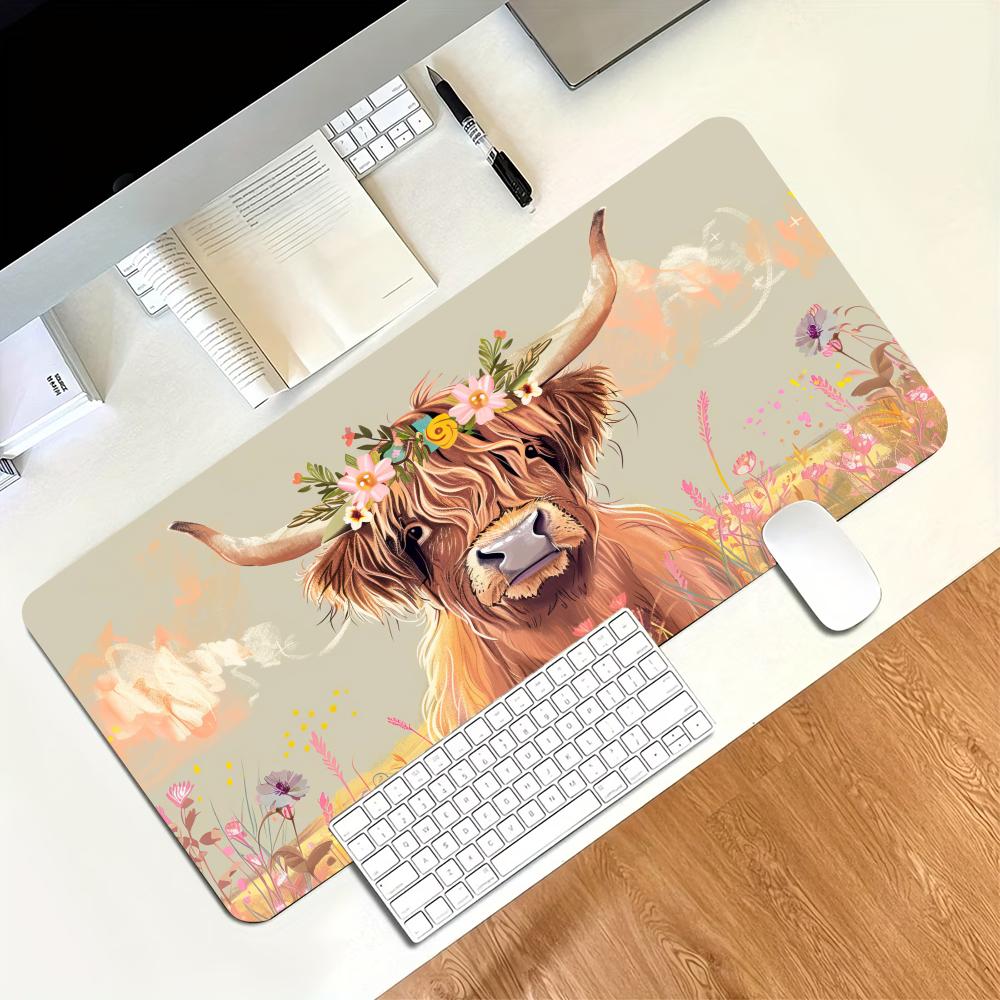 Vintage Highland Cow Floral Ga - Desk Setup Vintage recensie en prijs