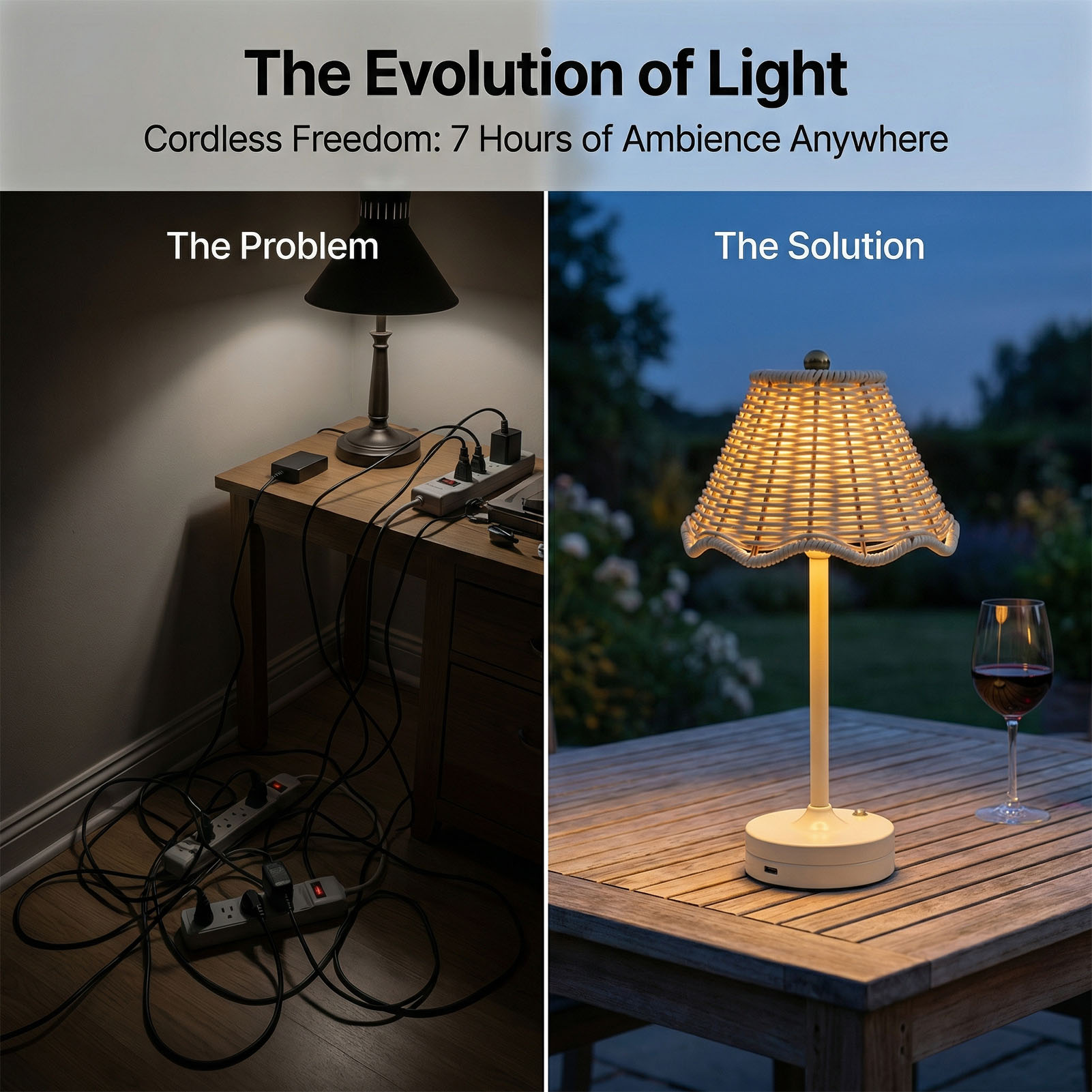 LED Vintage Rotan Tafellamp 3  - Desk Setup Vintage recensie en prijs