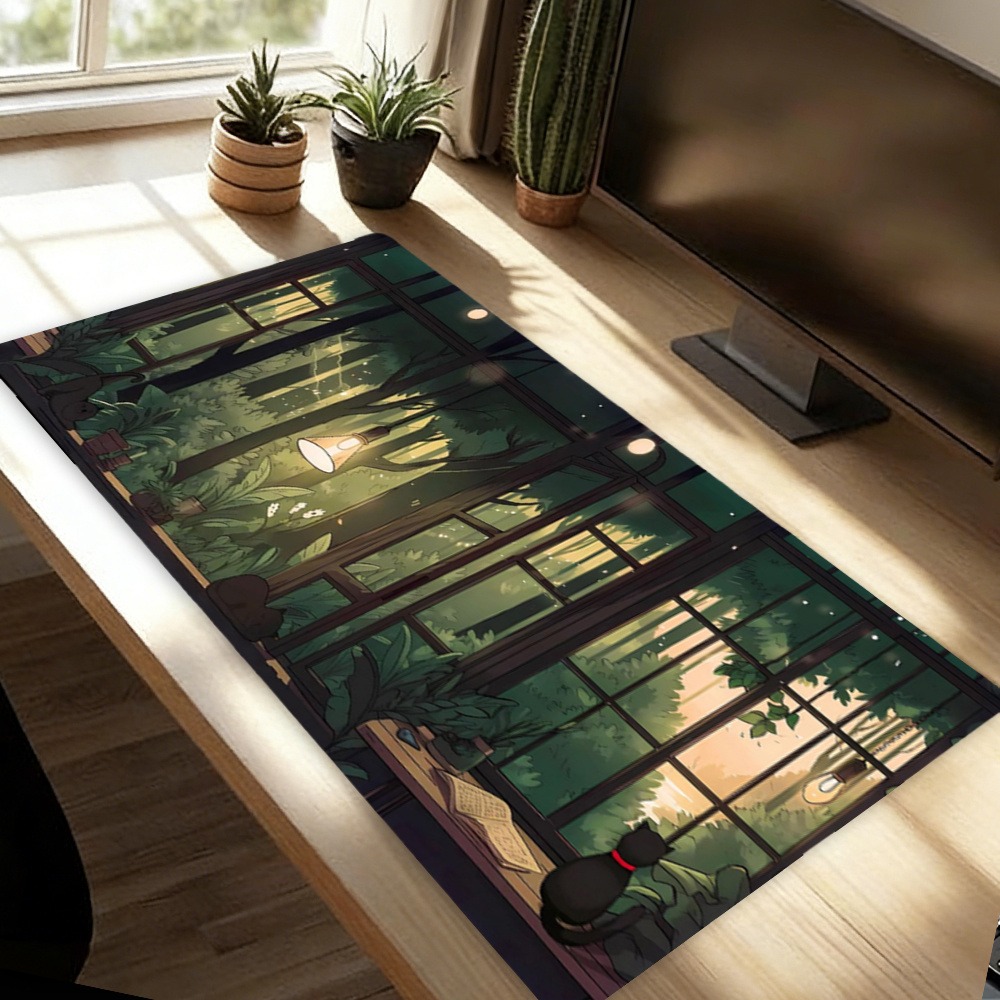 Leuke Lofi bureaumat - groene  - Desk Setup With Plants recensie en prijs