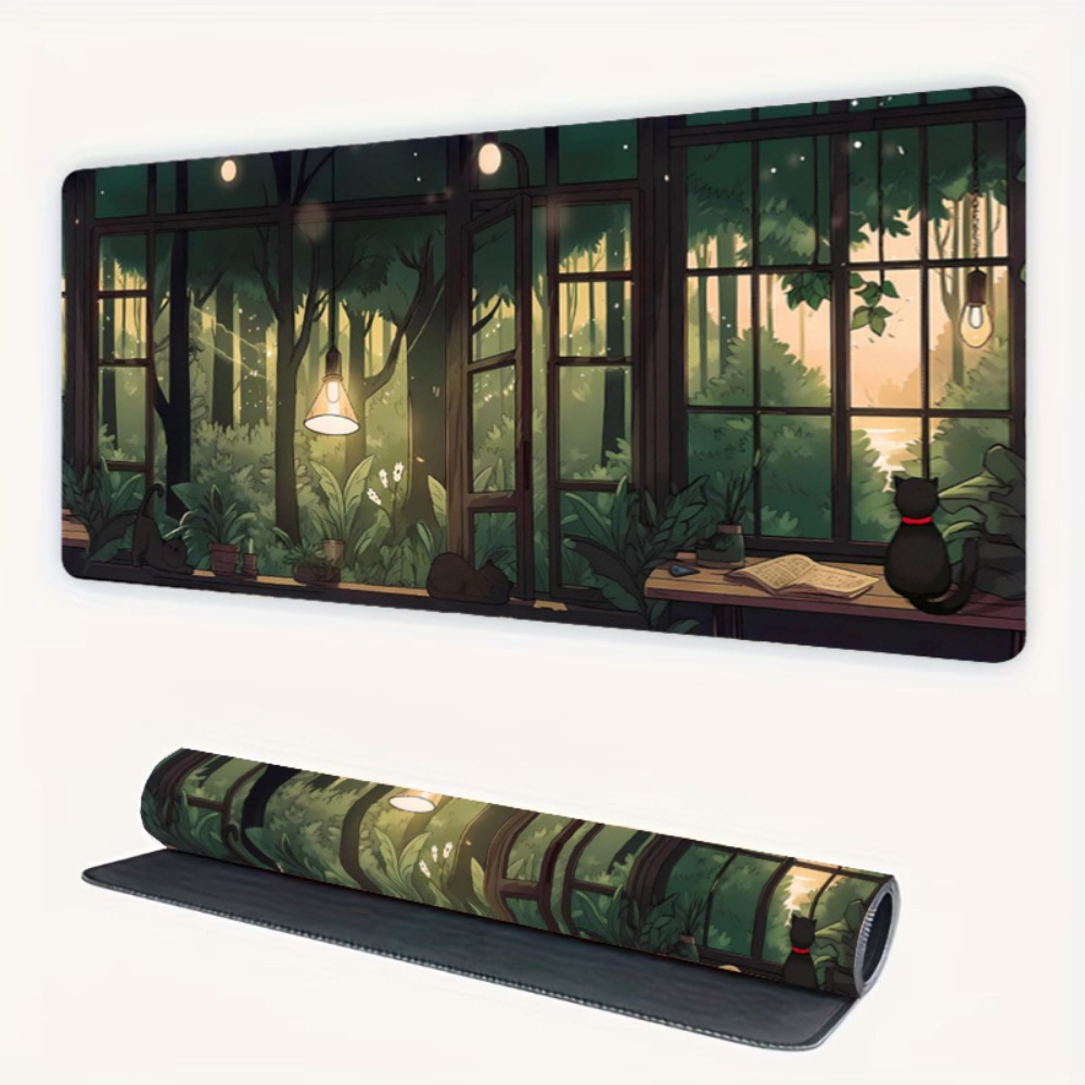 Leuke Lofi bureaumat - groene  - Desk Setup With Plants recensie en prijs