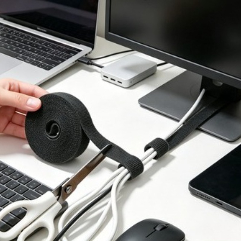 2 stuks zelfklevende klittenba - Cable Velcro Strap recensie en prijs