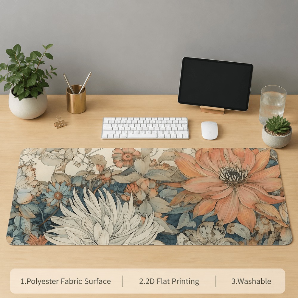 Retro bloementafelmat met plan - Desk Setup With Plants recensie en prijs
