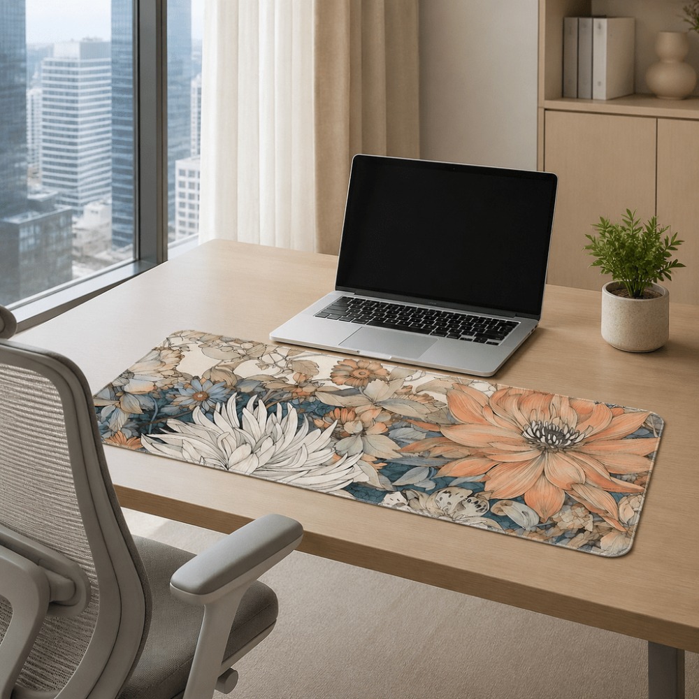 Retro bloementafelmat met plan - Desk Setup With Plants recensie en prijs