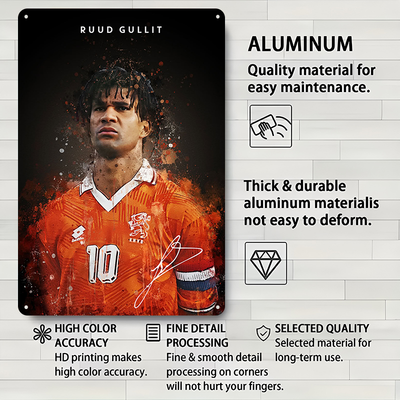 Ruud Gullit Voetballer Wanddec - Desk Setup Vintage recensie en prijs