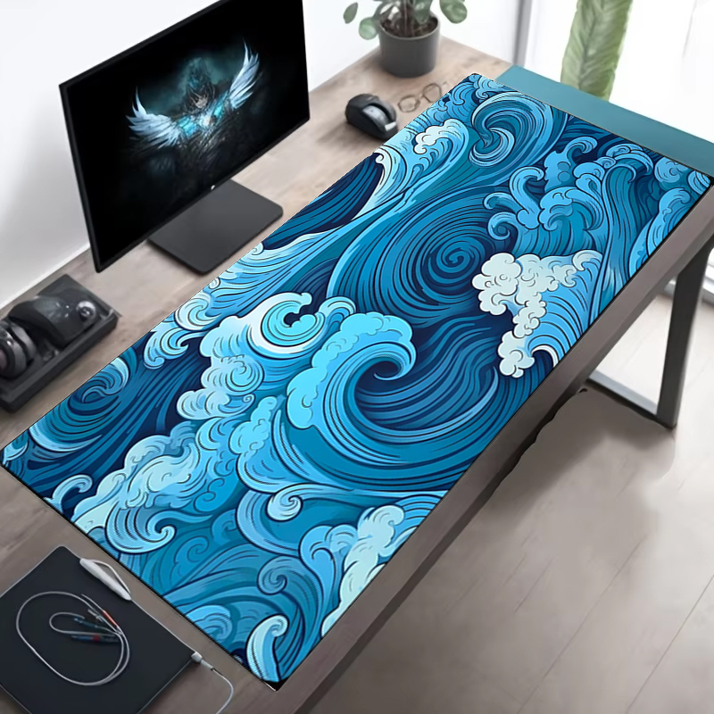 Japanse Blauwe Golven Muismat  - Desk Setup Japan recensie en prijs