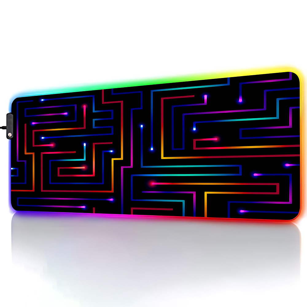 Xxl Muismat 900x400 Neon Circu - Desk Setup Rgb recensie en prijs